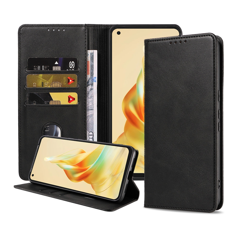 Telefoonhoesje geschikt voor Oppo Reno 8T
  4G kunstleren Hoesje met Magnetische sluiting en Pasjeshouders Book Case met
  Klepje - Zwart