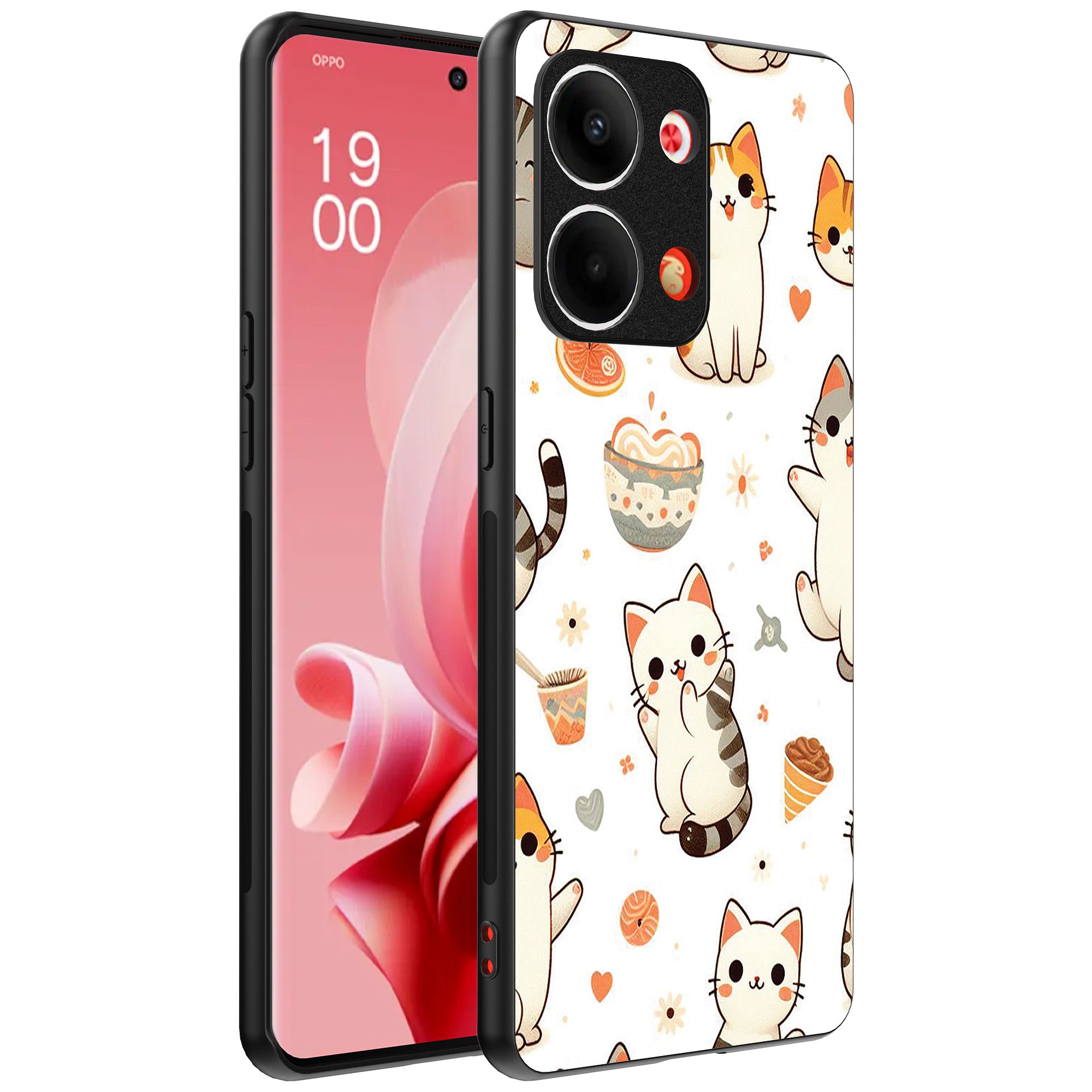 Telefoonhoesje Geschikt voor Oppo Reno 9 / 9 Pro met katten
  opdruk - TPU backcover case cat design