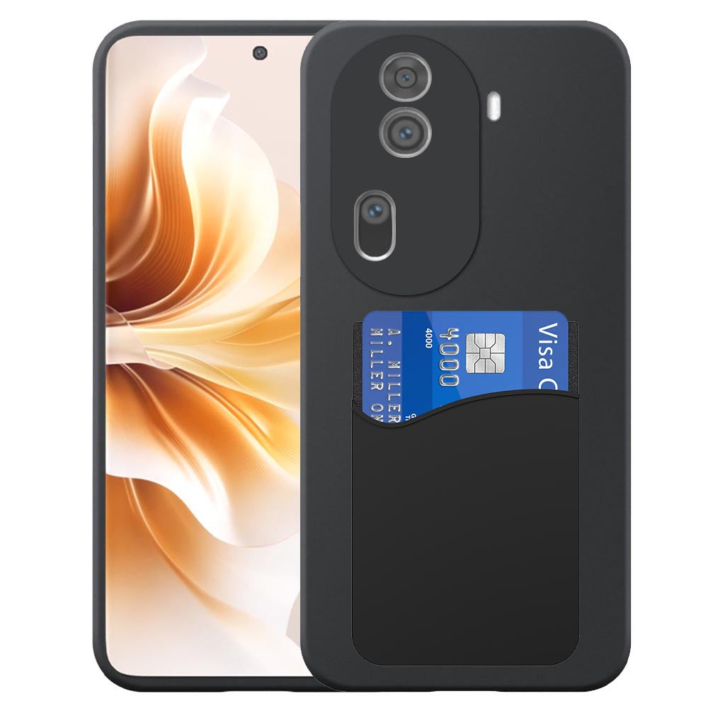 Geschikt voor Oppo Reno 11 Pro
  Telefoonhoesje met Siliconen Pasjeshouder - Flexible Back Cover Case
  Siliconen TPU with Silicone Cardslot - Zwart - Smartphonica