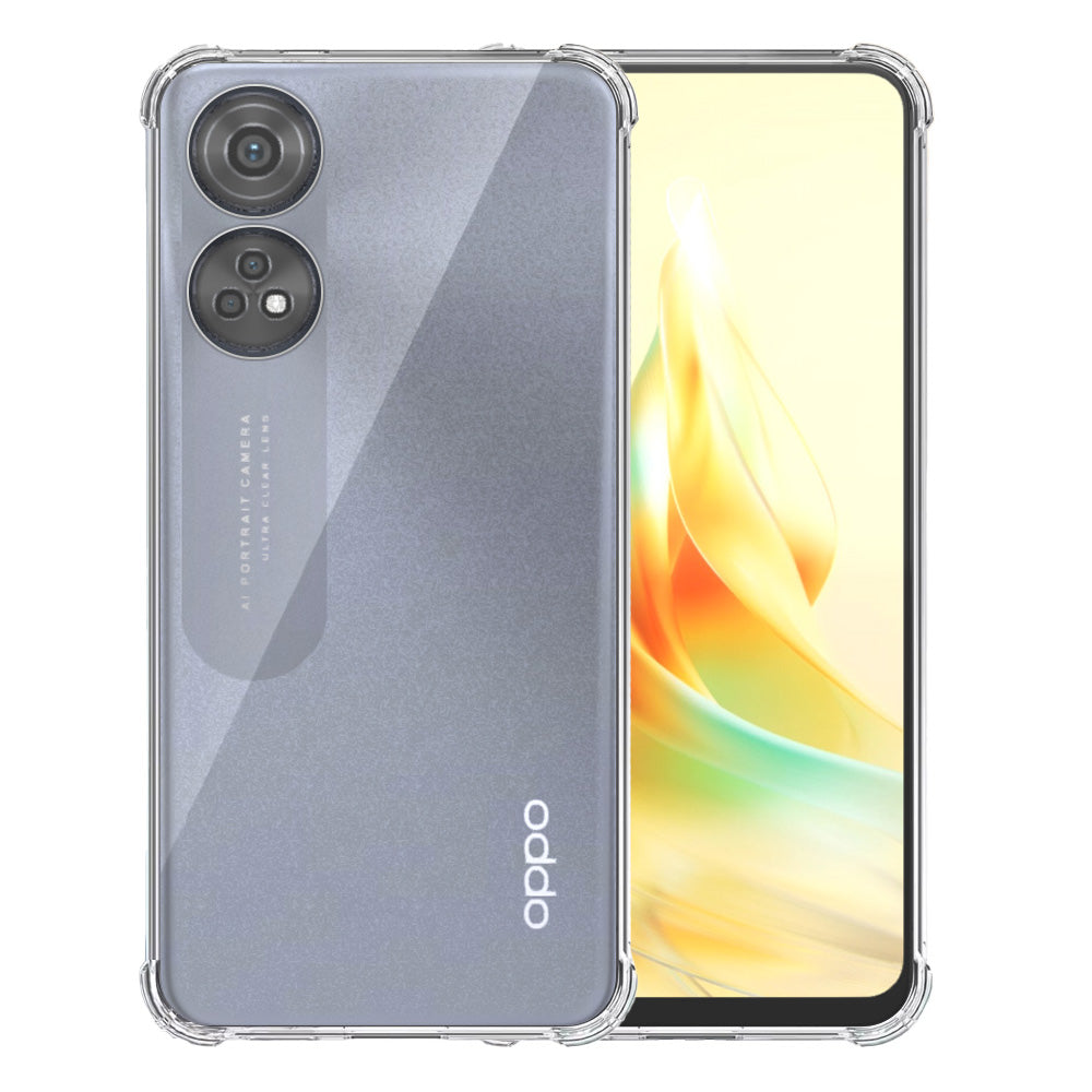 Telefoonhoesje Geschikt voor Oppo Reno 8T
  4G Transparant Schokbestendig - Shockproof TPU SIliconen Backcover Case met
  Stootrand Doorzichtig