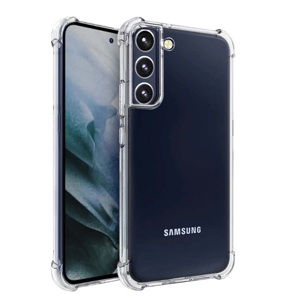 Telefoonhoesje Geschikt voor Samsung Galaxy S22 transparant shockproof  TPU siliconen hoesje met stootrand
