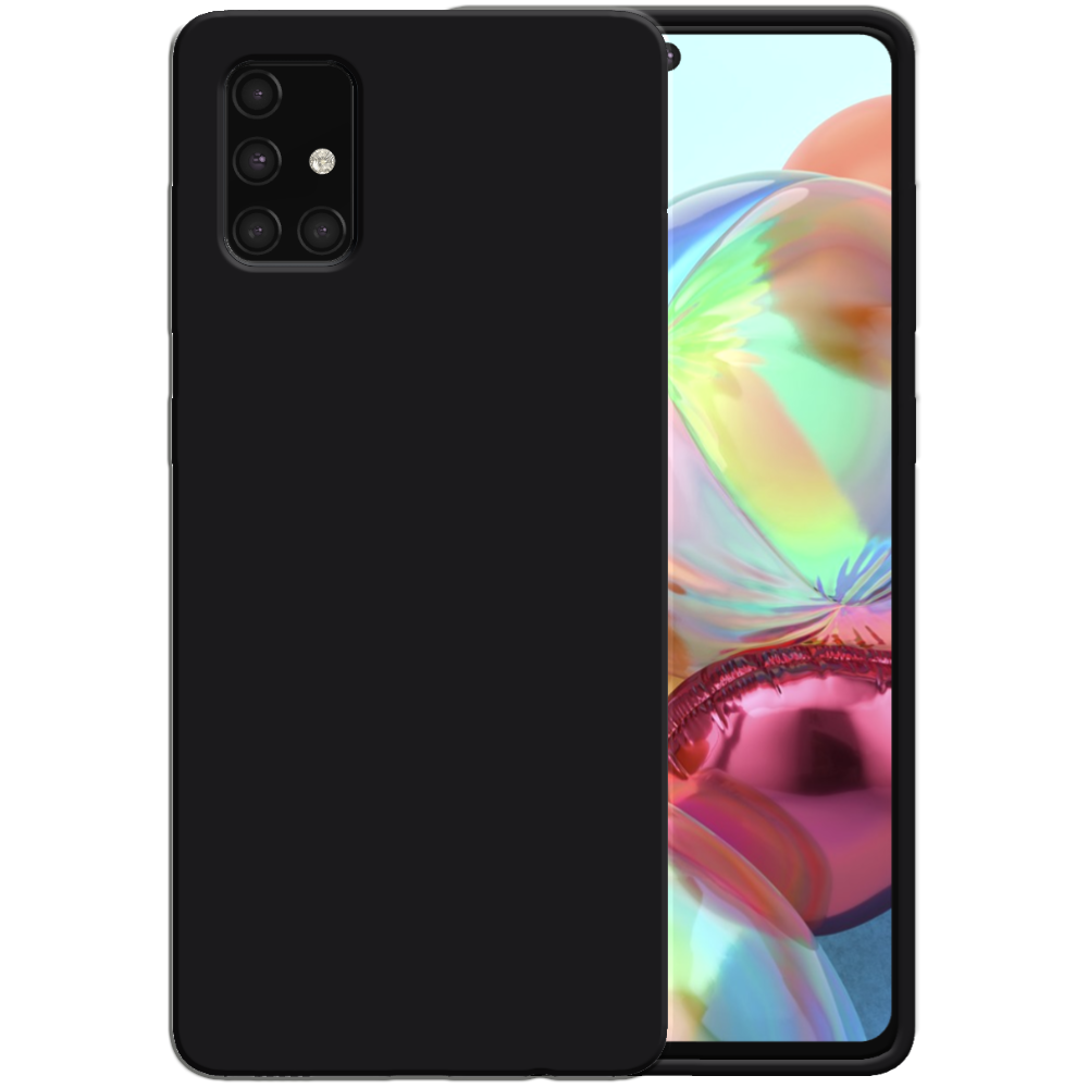 Siliconen hoesje voor Samsung Galaxy A71
  4G case met zachte binnenkant - Zwart
