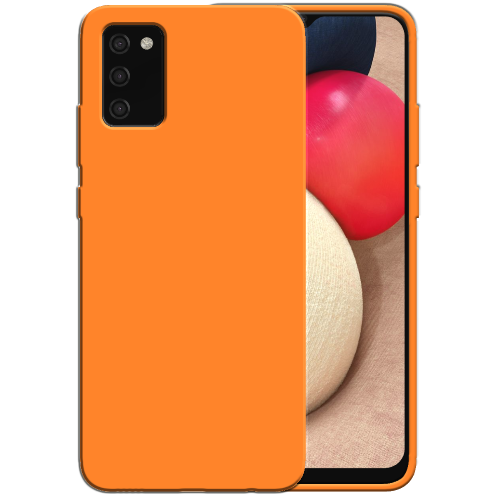 Siliconen hoesje voor Samsung Galaxy A02s
  case met zachte binnenkant - Oranje