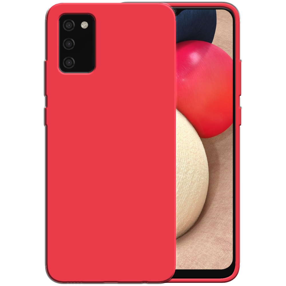 Siliconen hoesje voor Samsung Galaxy A02s
  case met zachte binnenkant - Rood
