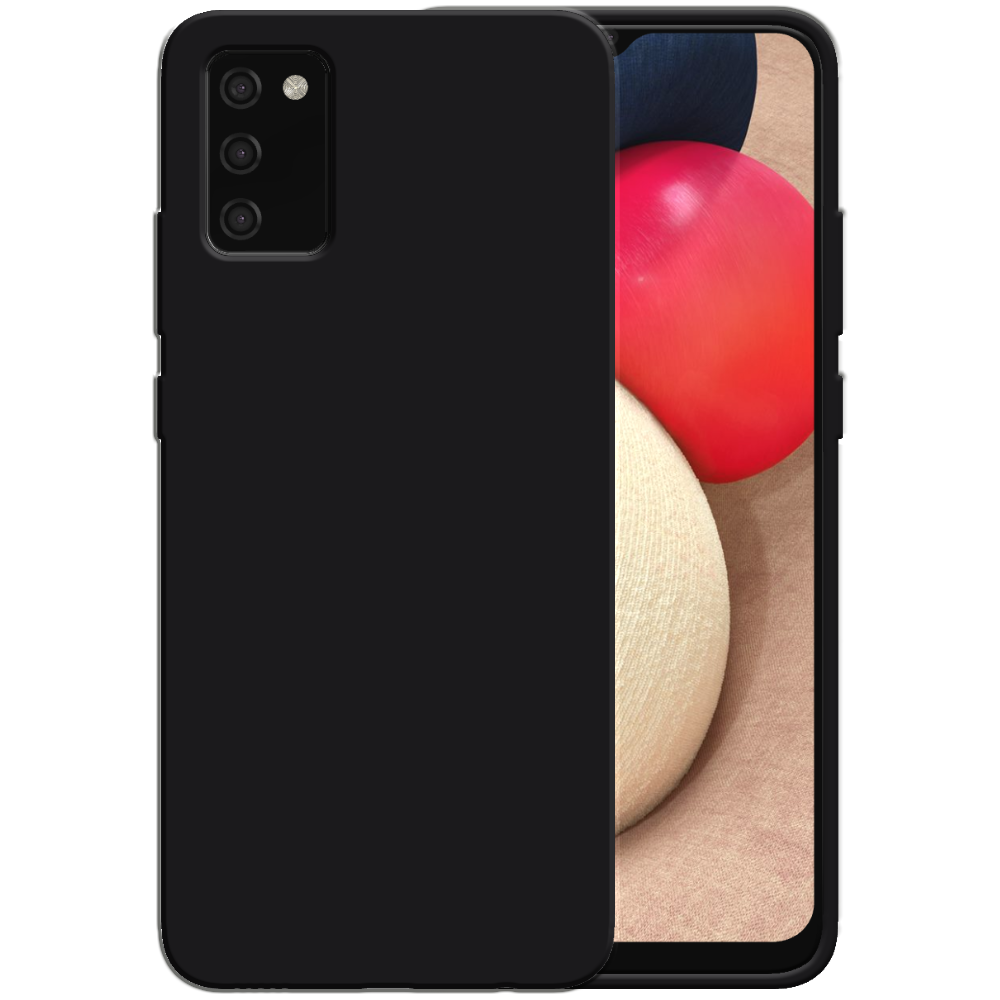 Siliconen hoesje voor Samsung Galaxy A02s
  case met zachte binnenkant - Zwart
