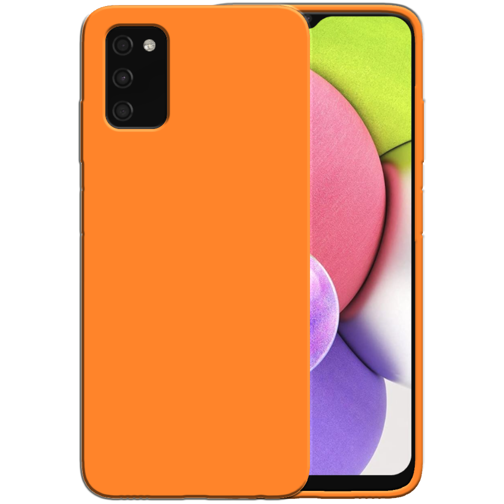 Siliconen hoesje voor Samsung Galaxy A03s
  case met zachte binnenkant - Oranje