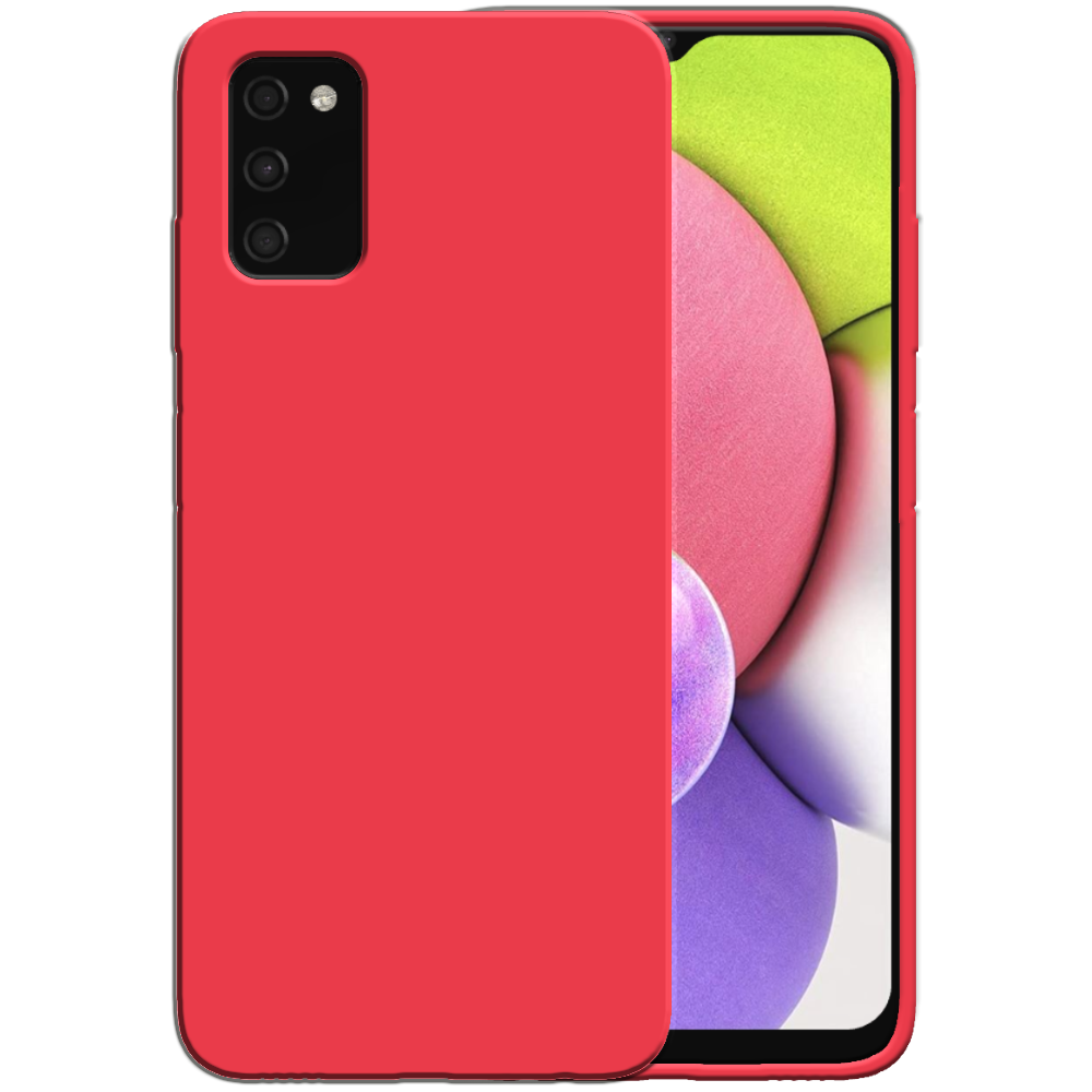 Siliconen hoesje voor Samsung Galaxy A03s
  case met zachte binnenkant - Rood