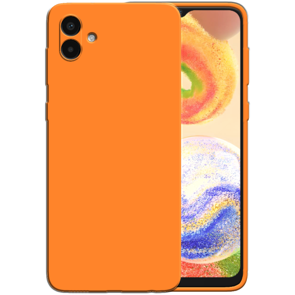 Siliconen hoesje voor Samsung Galaxy A04
  case met zachte binnenkant - Oranje