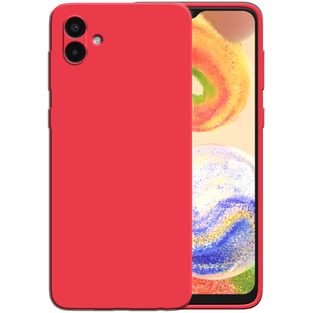 Siliconen hoesje voor Samsung Galaxy A04
  case met zachte binnenkant - Rood