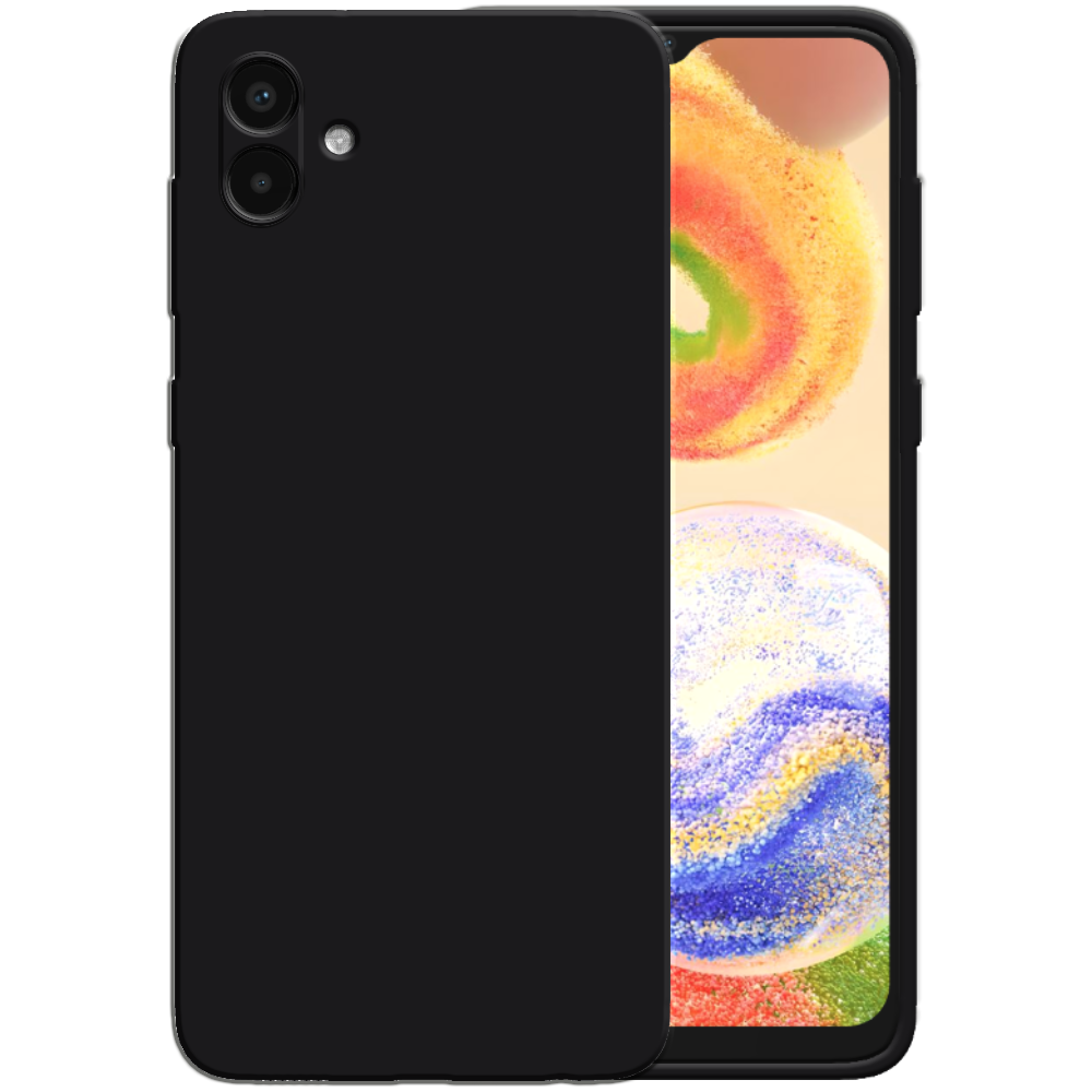 Siliconen hoesje voor Samsung Galaxy A04
  case met zachte binnenkant - Zwart