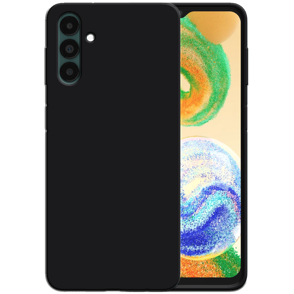 Siliconen hoesje voor Samsung Galaxy A04s
  / A13 5G case met zachte binnenkant - Zwart