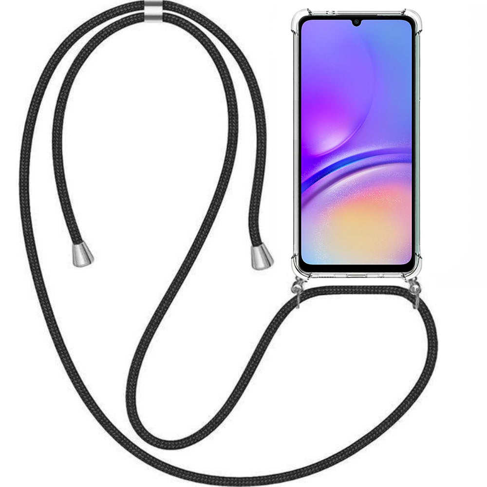 Telefoonhoesje Geschikt voor Samsung
  Galaxy A05 met Koord en Stootrand - TPU Backcover Shockproof met Lanyard -
  Smartphonica