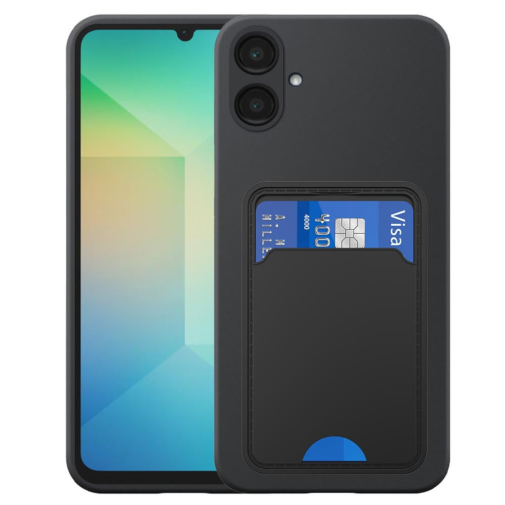 Geschikt voor Samsung
  Galaxy A06 Telefoonhoesje met TPU Pasjeshouder - Flexible Back Cover Case
  Siliconen TPU with Cardslot - Zwart - Smartphonica
