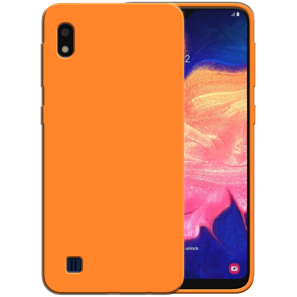 Siliconen hoesje voor Samsung Galaxy A10
  case met zachte binnenkant - Oranje