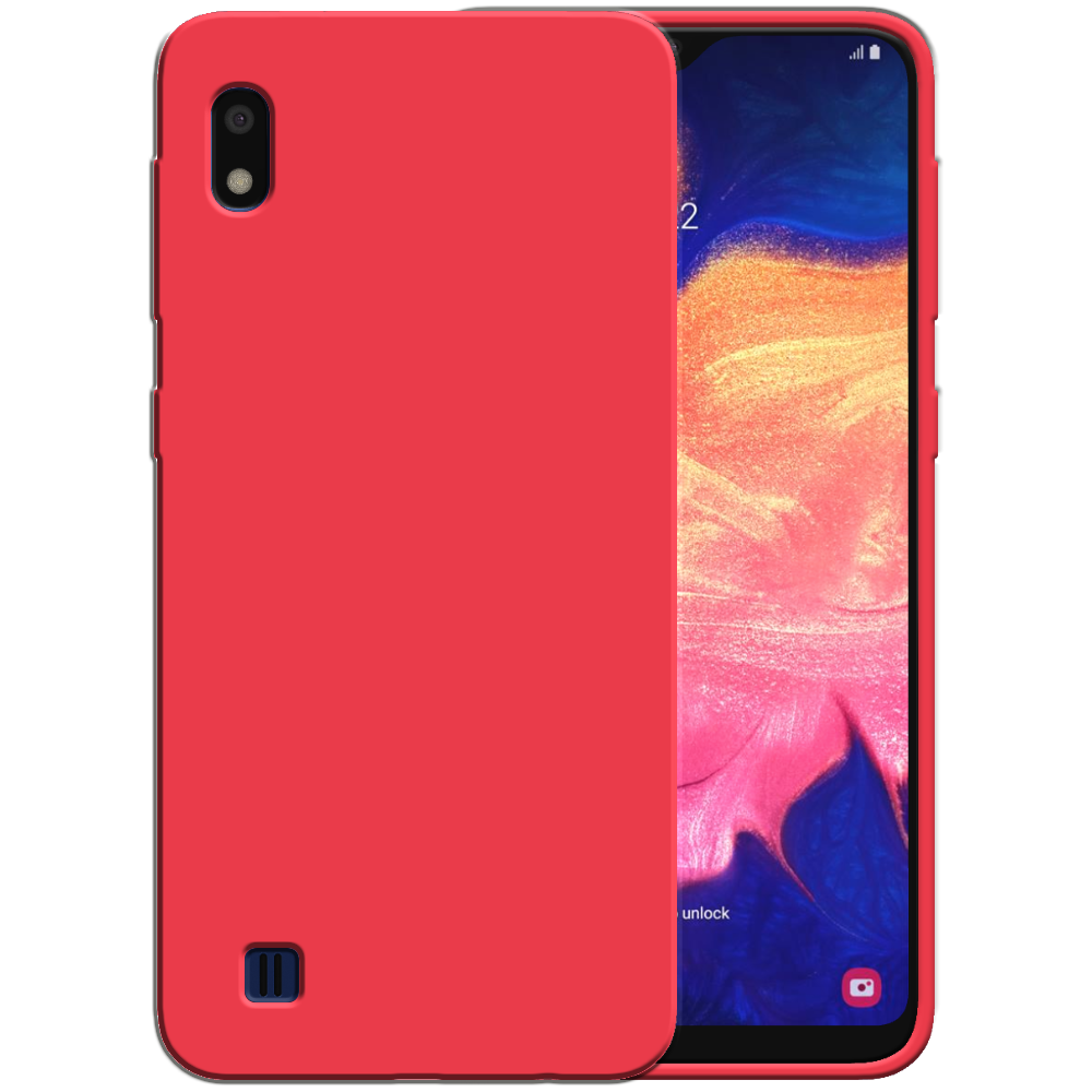 Siliconen hoesje voor Samsung Galaxy A10
  case met zachte binnenkant - Rood
