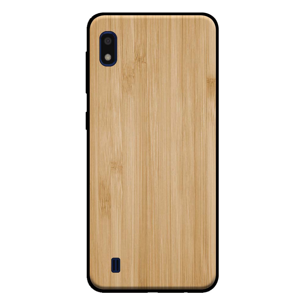 Telefoonhoesje voor Samsung Galaxy A10
  met houten look - backcover bamboo kunsthout hoesje - Bruin