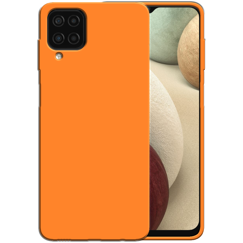 Siliconen hoesje voor Samsung Galaxy A12
  case met zachte binnenkant - Oranje