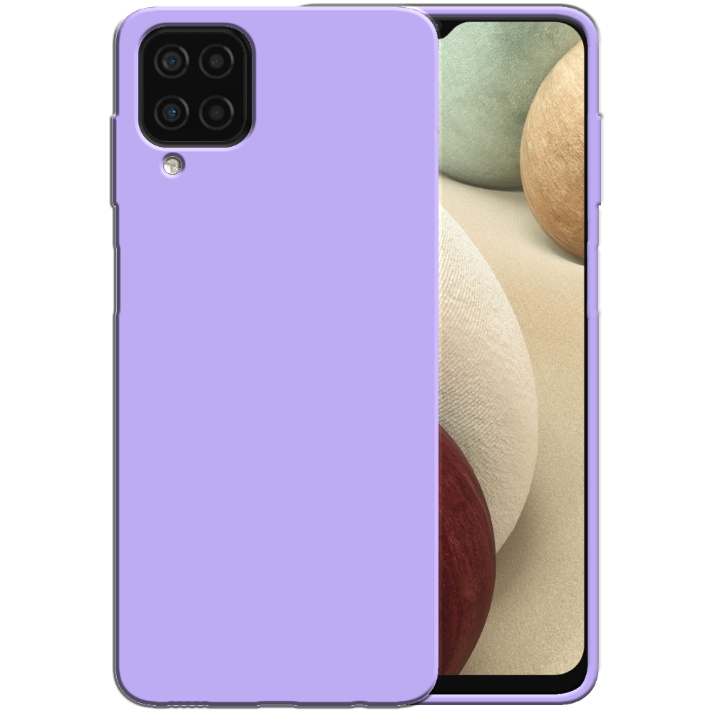 Siliconen hoesje voor Samsung Galaxy A12
  case met zachte binnenkant - Paars