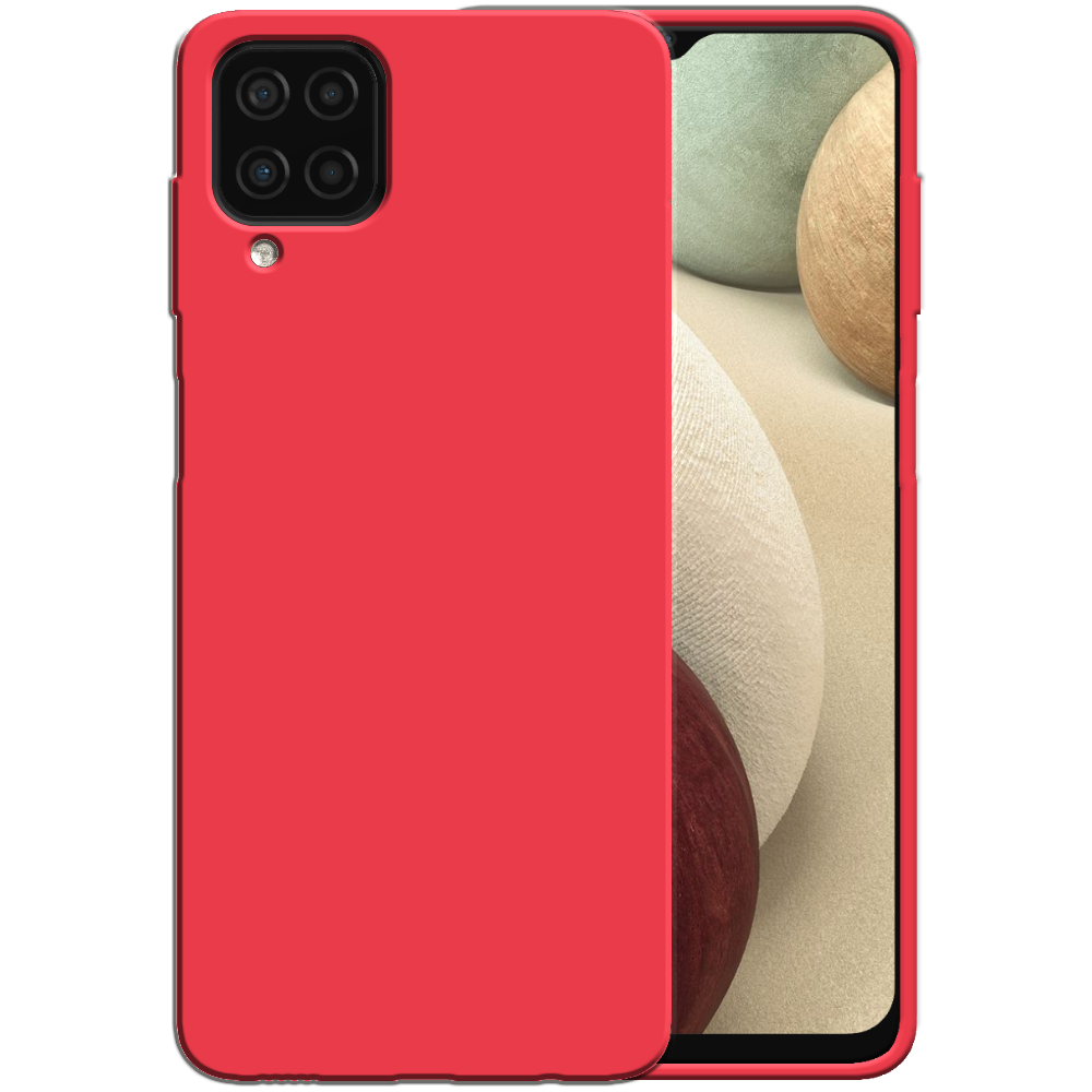 Siliconen hoesje voor Samsung Galaxy A12
  case met zachte binnenkant - Rood