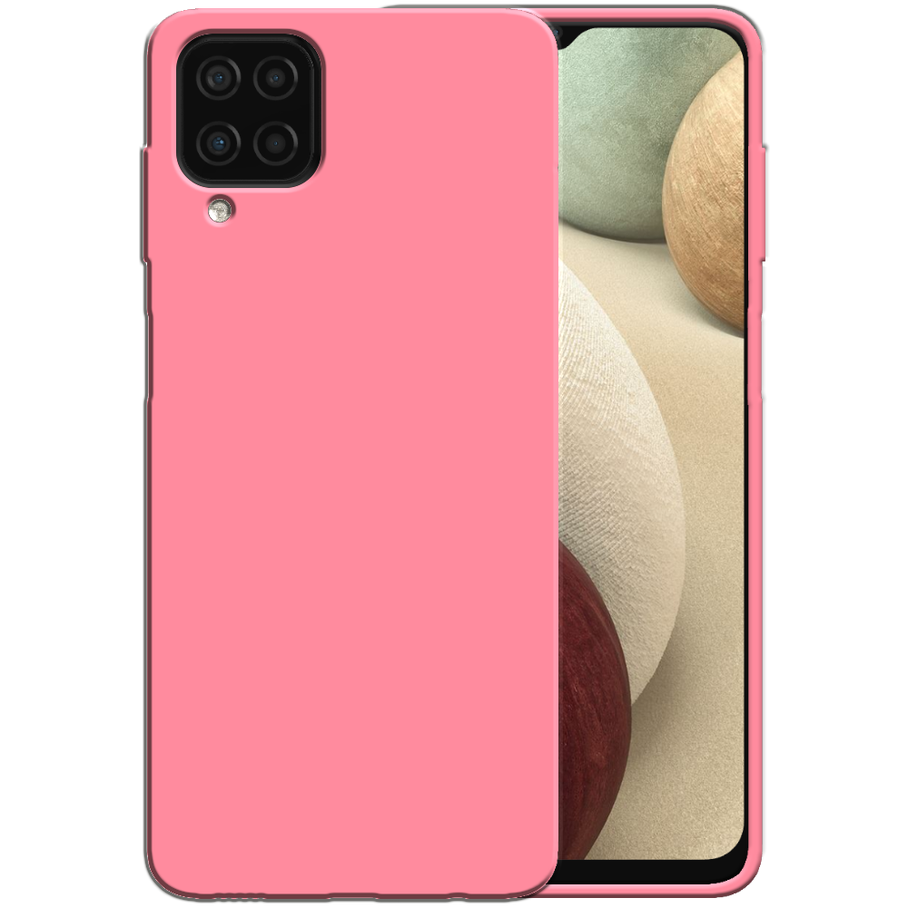 Siliconen hoesje voor Samsung Galaxy A12  case met zachte binnenkant - Roze