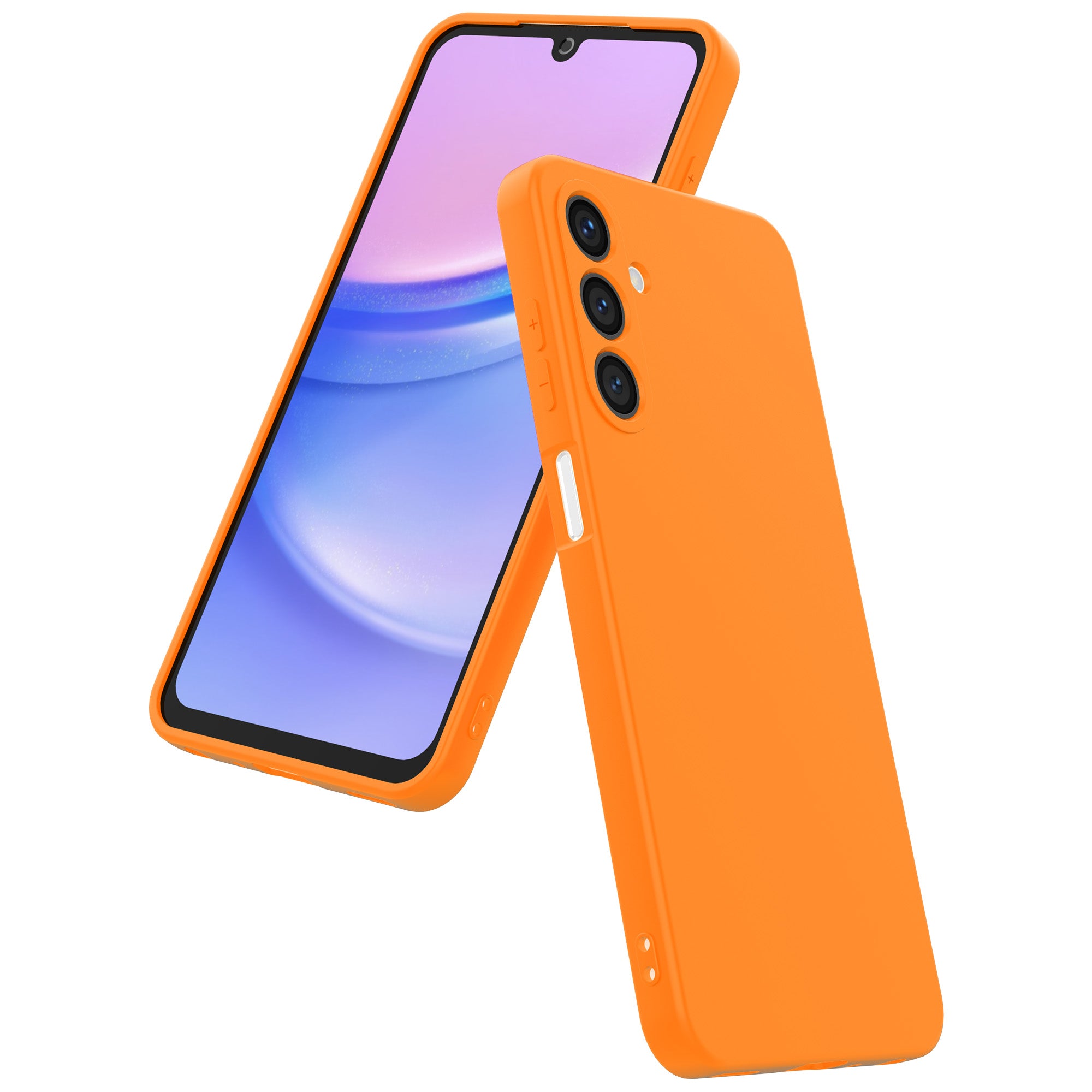 Telefoonhoesje
  Geschikt voor Samsung Galaxy A15 Siliconen met Zachte Beschermende Binnenkant
  - BackCover Case Soft Inside - Oranje
