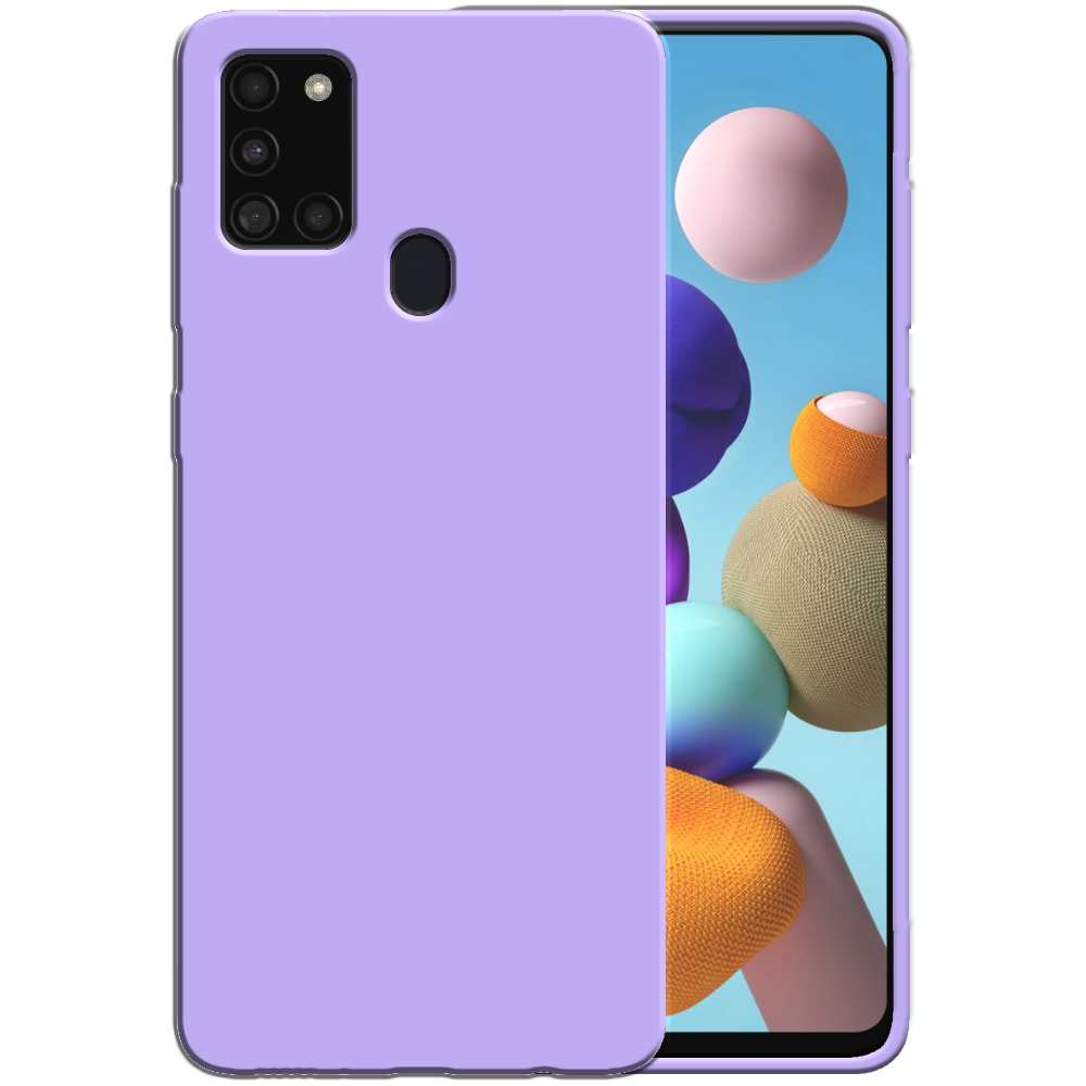 Siliconen hoesje voor Samsung Galaxy A21s
  case met zachte binnenkant - Paars
