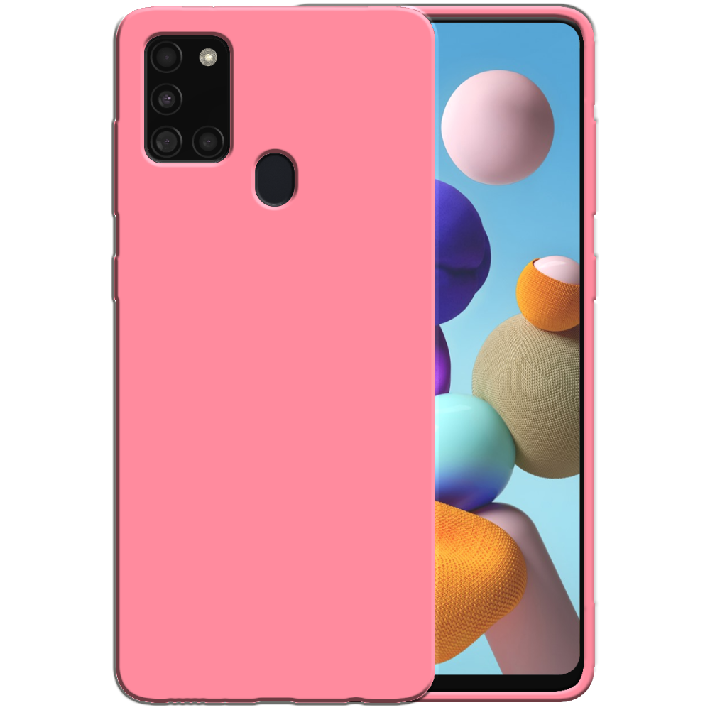 Siliconen hoesje voor Samsung Galaxy A21s
  case met zachte binnenkant - Roze