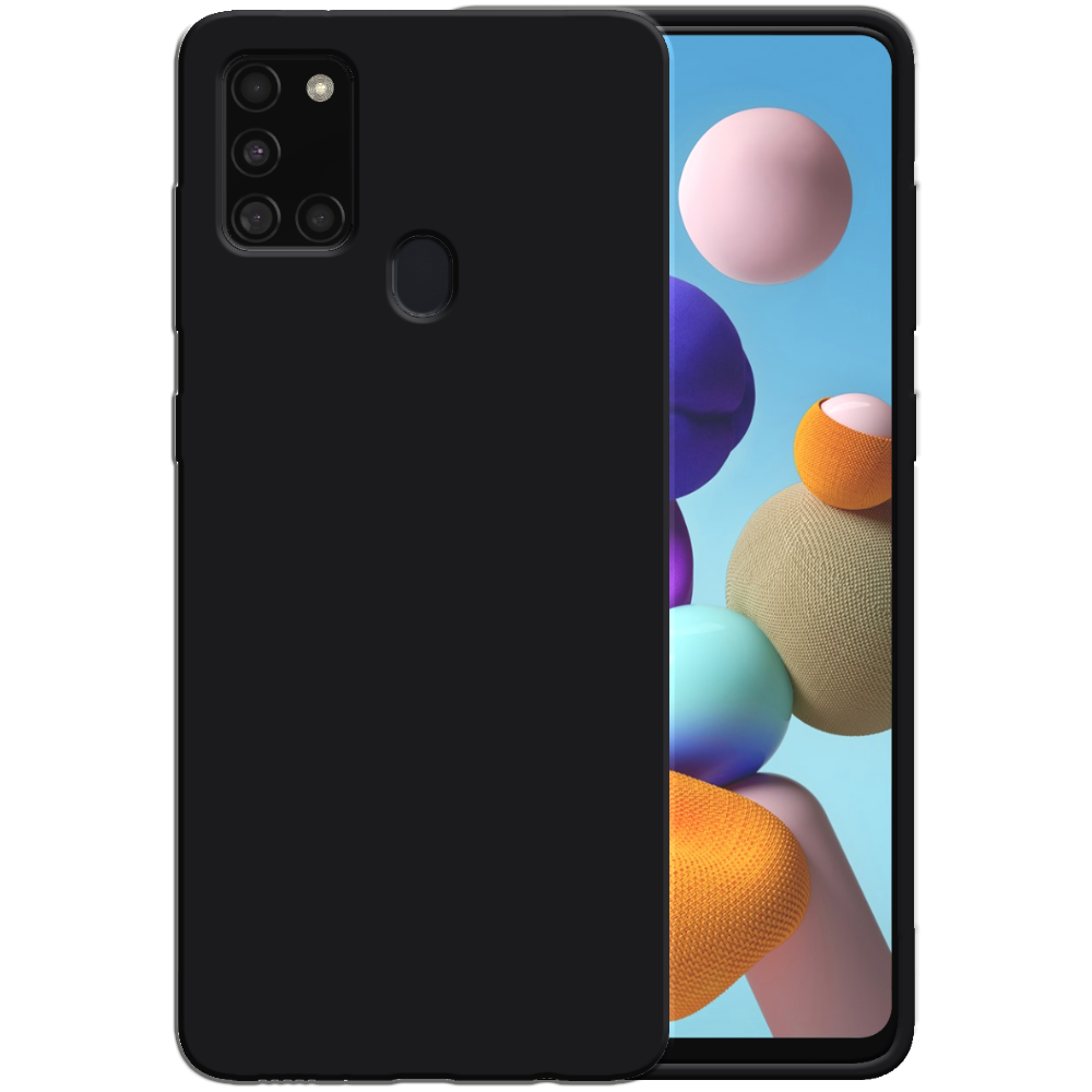 Siliconen hoesje voor Samsung Galaxy A21s
  case met zachte binnenkant - Zwart