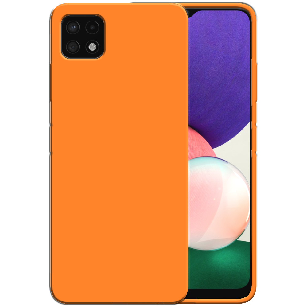 Siliconen hoesje voor Samsung Galaxy A22
  5G case met zachte binnenkant - Oranje