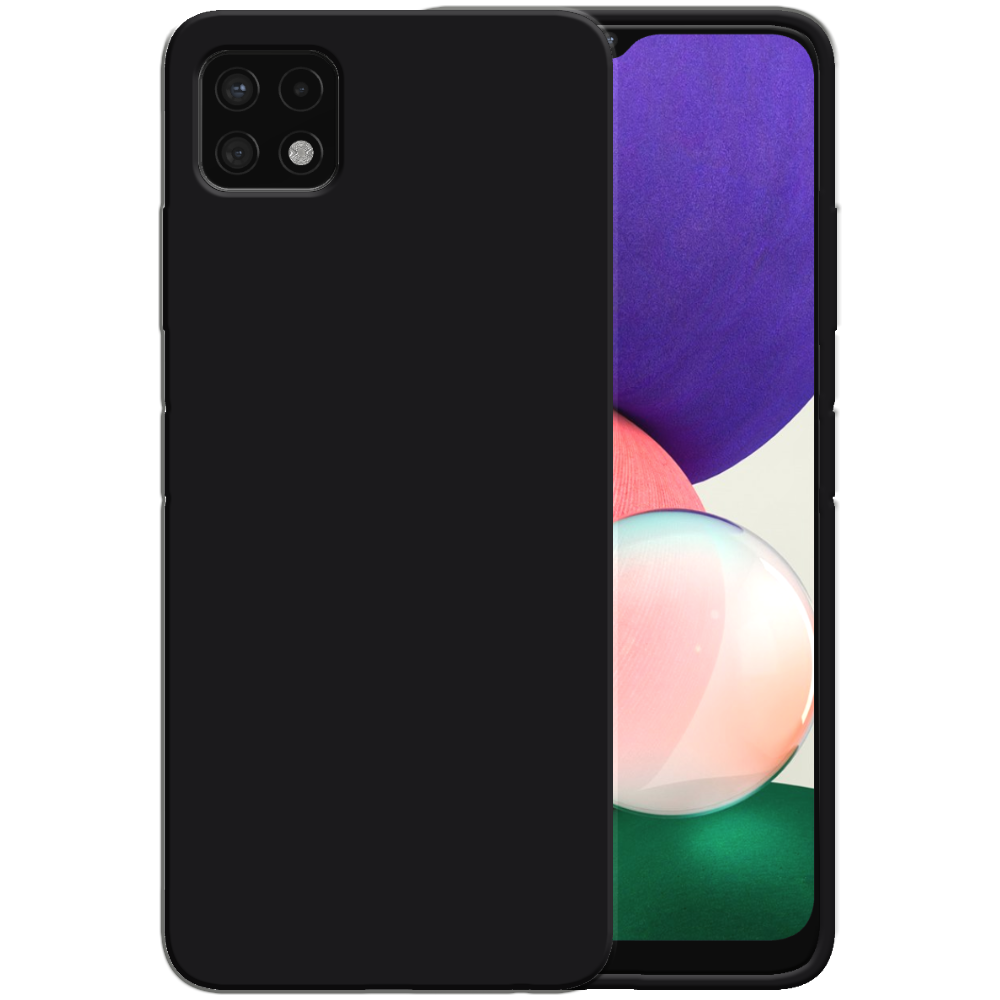 Siliconen hoesje voor Samsung Galaxy A22
  5G case met zachte binnenkant - Zwart