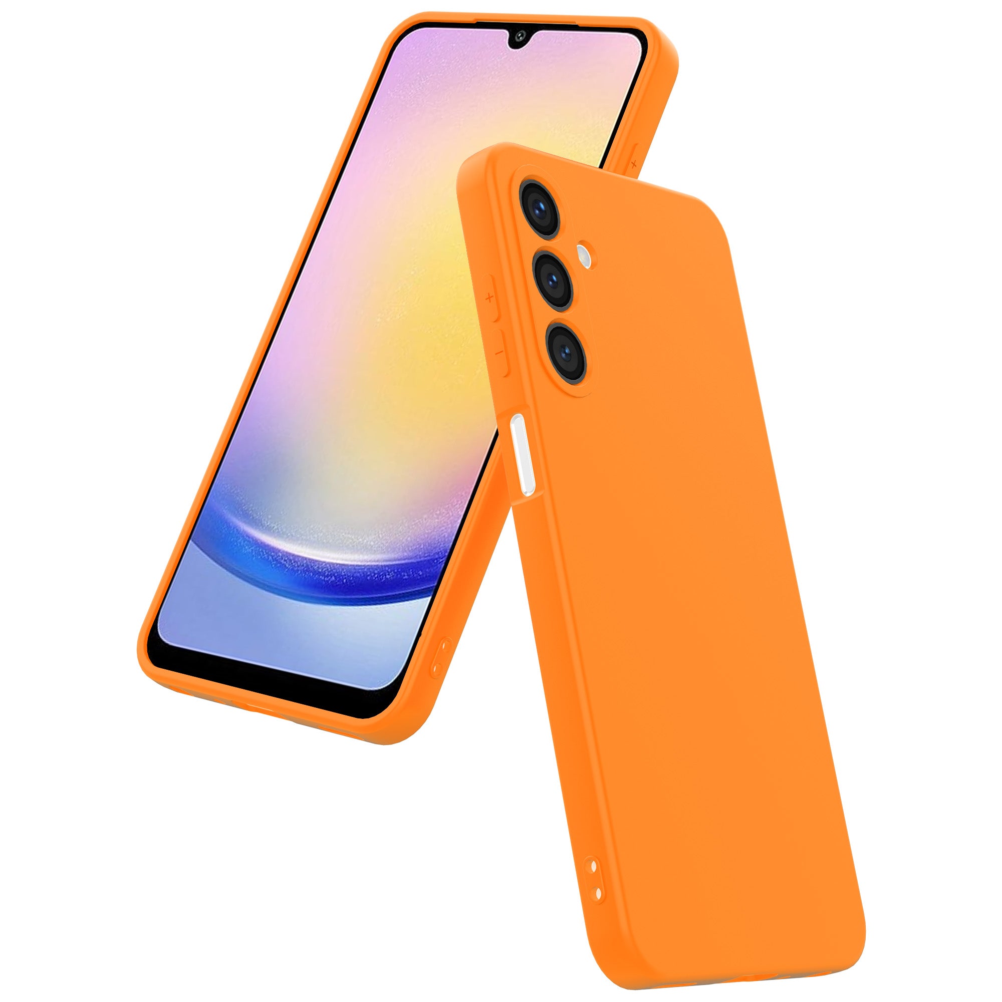 Telefoonhoesje
  Geschikt voor Samsung Galaxy A25 Siliconen met Zachte Beschermende Binnenkant
  - BackCover Case Soft Inside - Oranje