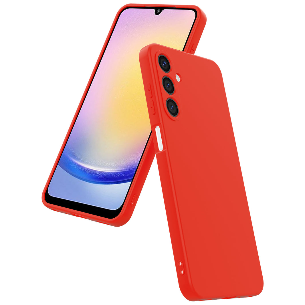 Telefoonhoesje
  Geschikt voor Samsung Galaxy A25 Siliconen met Zachte Beschermende Binnenkant
  - BackCover Case Soft Inside - Rood