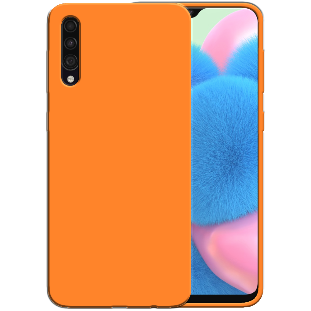 Siliconen hoesje voor Samsung Galaxy A30s
  / A50 / A50s case met zachte binnenkant - Oranje