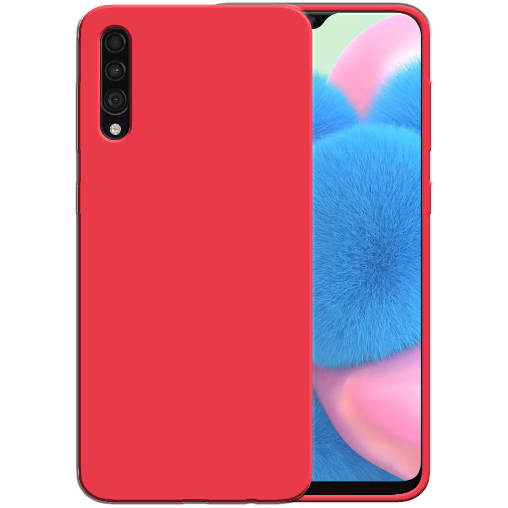 Siliconen hoesje voor Samsung Galaxy A30s
  / A50 / A50s case met zachte binnenkant - Rood