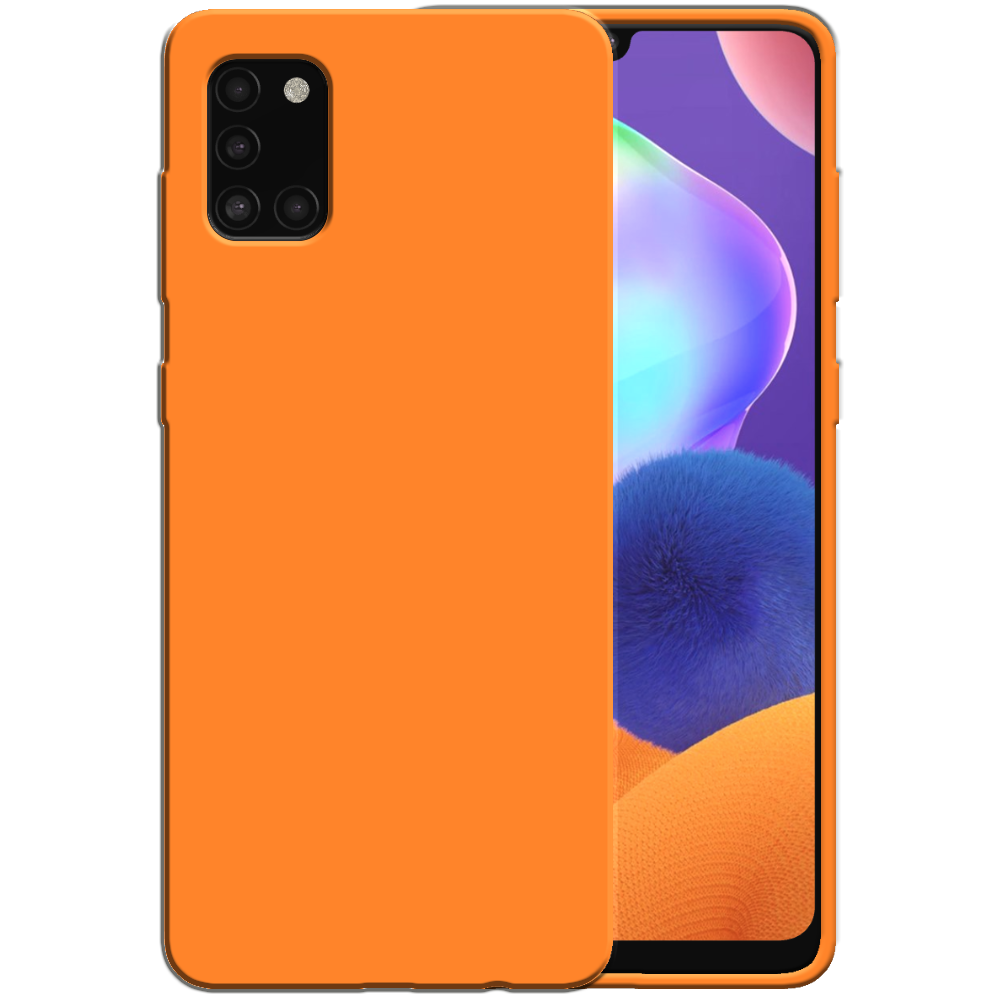 Siliconen hoesje voor Samsung Galaxy A31
  case met zachte binnenkant - Oranje