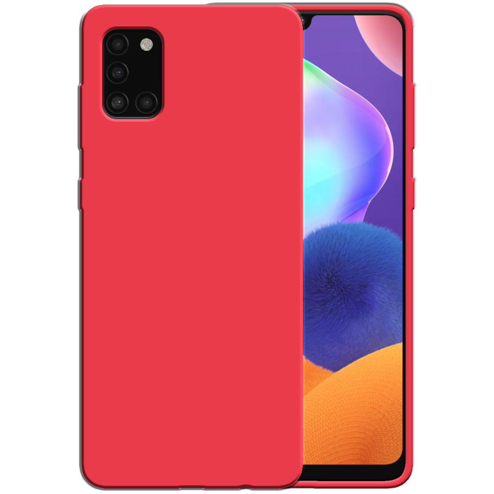Siliconen hoesje voor Samsung Galaxy A31
  case met zachte binnenkant - Rood