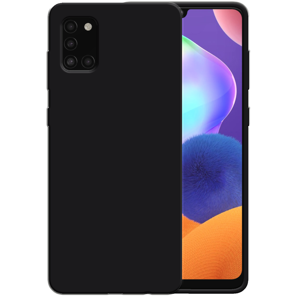 Siliconen hoesje voor Samsung Galaxy A31
  case met zachte binnenkant - Zwart