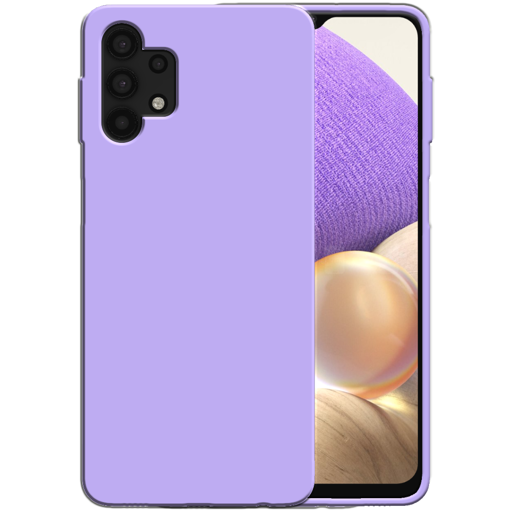 Siliconen hoesje voor Samsung Galaxy A32  5G case met zachte binnenkant - Paars