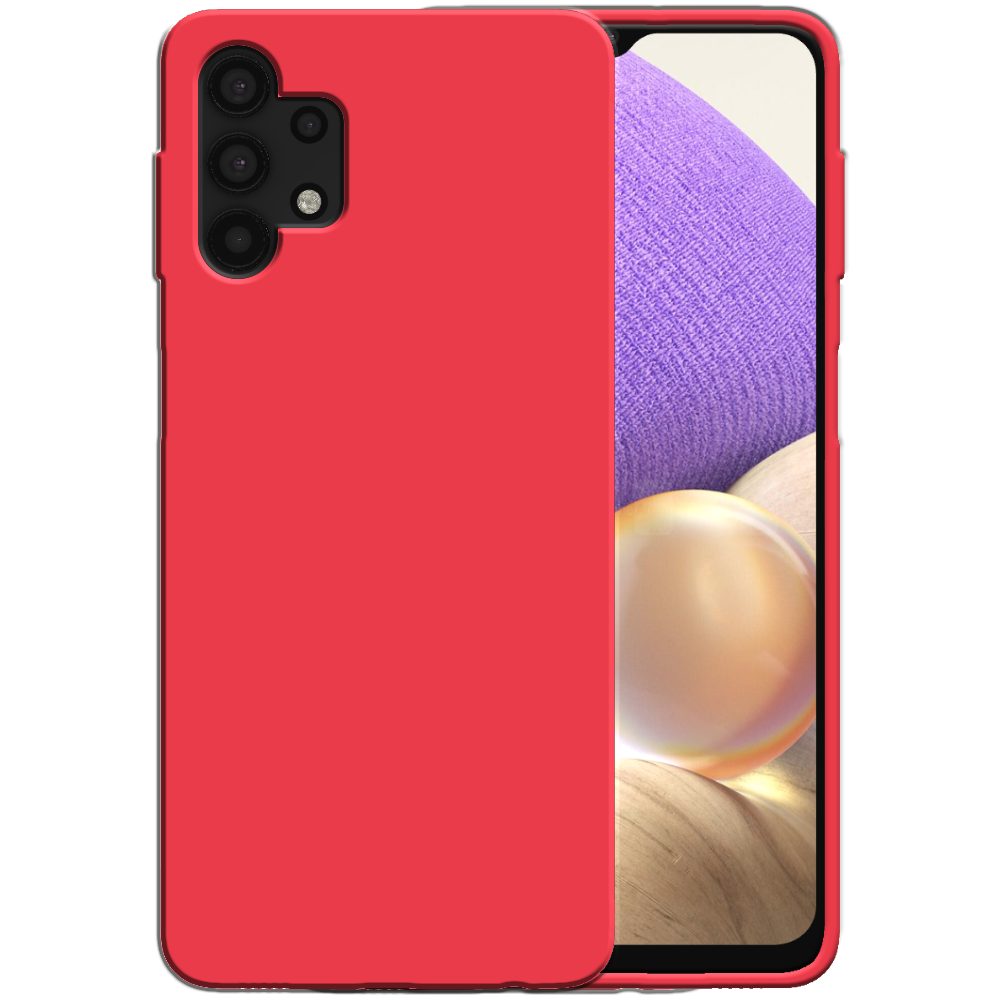 Siliconen hoesje voor
  Samsung Galaxy A32 5G case met zachte binnenkant - Rood
