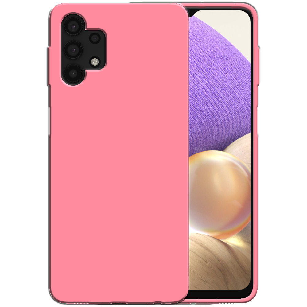 Siliconen hoesje voor Samsung Galaxy A32  5G case met zachte binnenkant - Roze