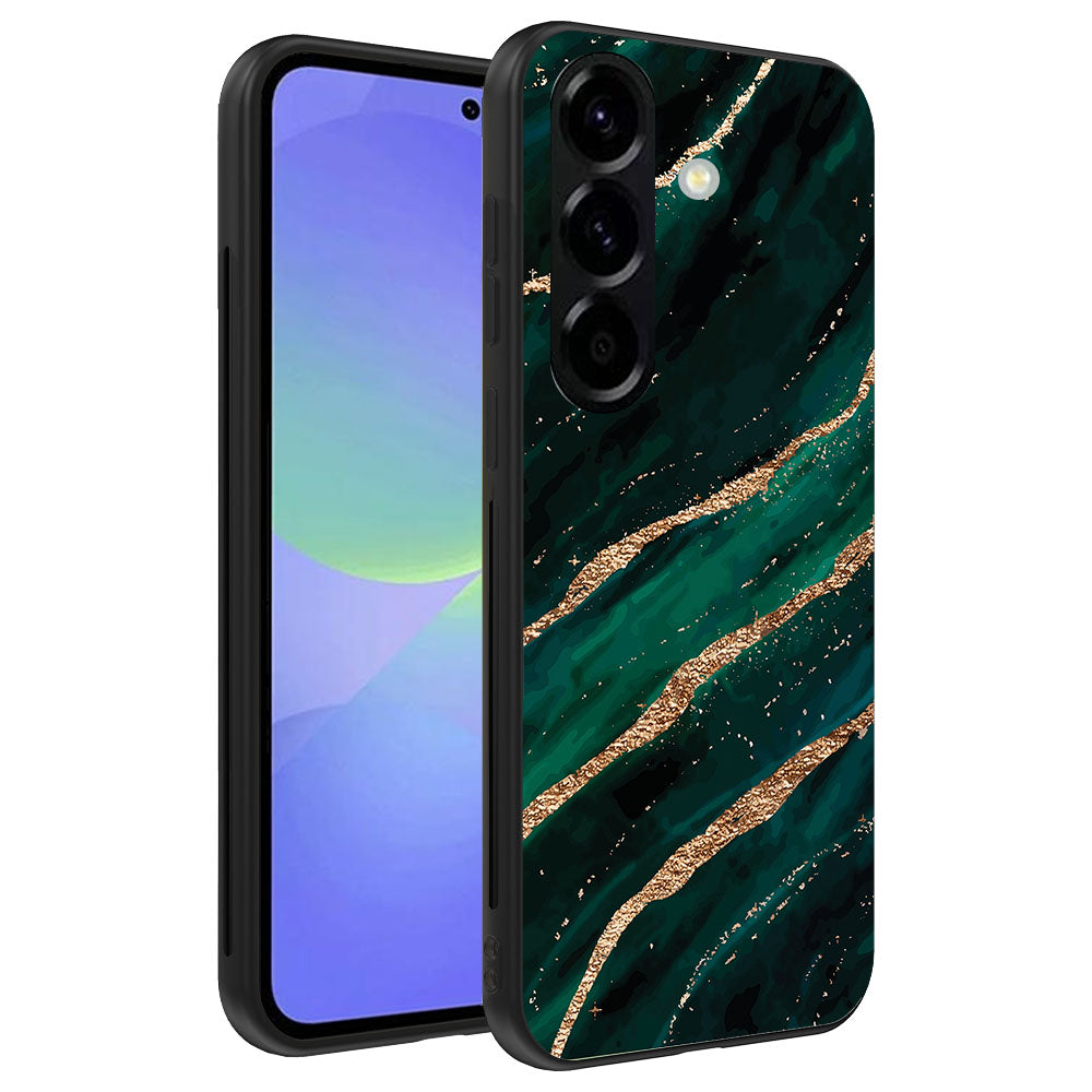 Telefoonhoesje
  Geschikt voor Samsung Galaxy A36 met marmer opdruk - TPU backcover case
  marble design - Groen Goud