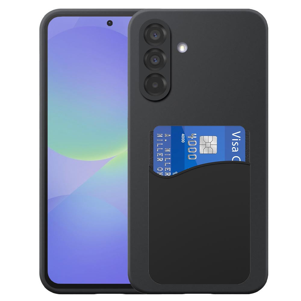 Geschikt voor Samsung Galaxy A36
  Telefoonhoesje met Siliconen Pasjeshouder - Flexible Back Cover Case
  Siliconen TPU with Silicone Cardslot - Zwart - Smartphonica