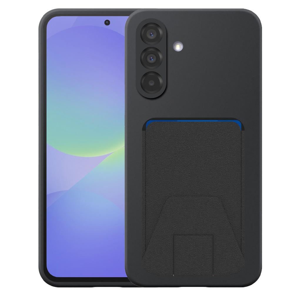 Geschikt voor Samsung Galaxy A36
  Telefoonhoesje met Verstelbare Leren Pasjeshouder - Flexible Back Cover Case
  Siliconen TPU with Adjustable Leather Cardslot - Zwart - Smartphonica