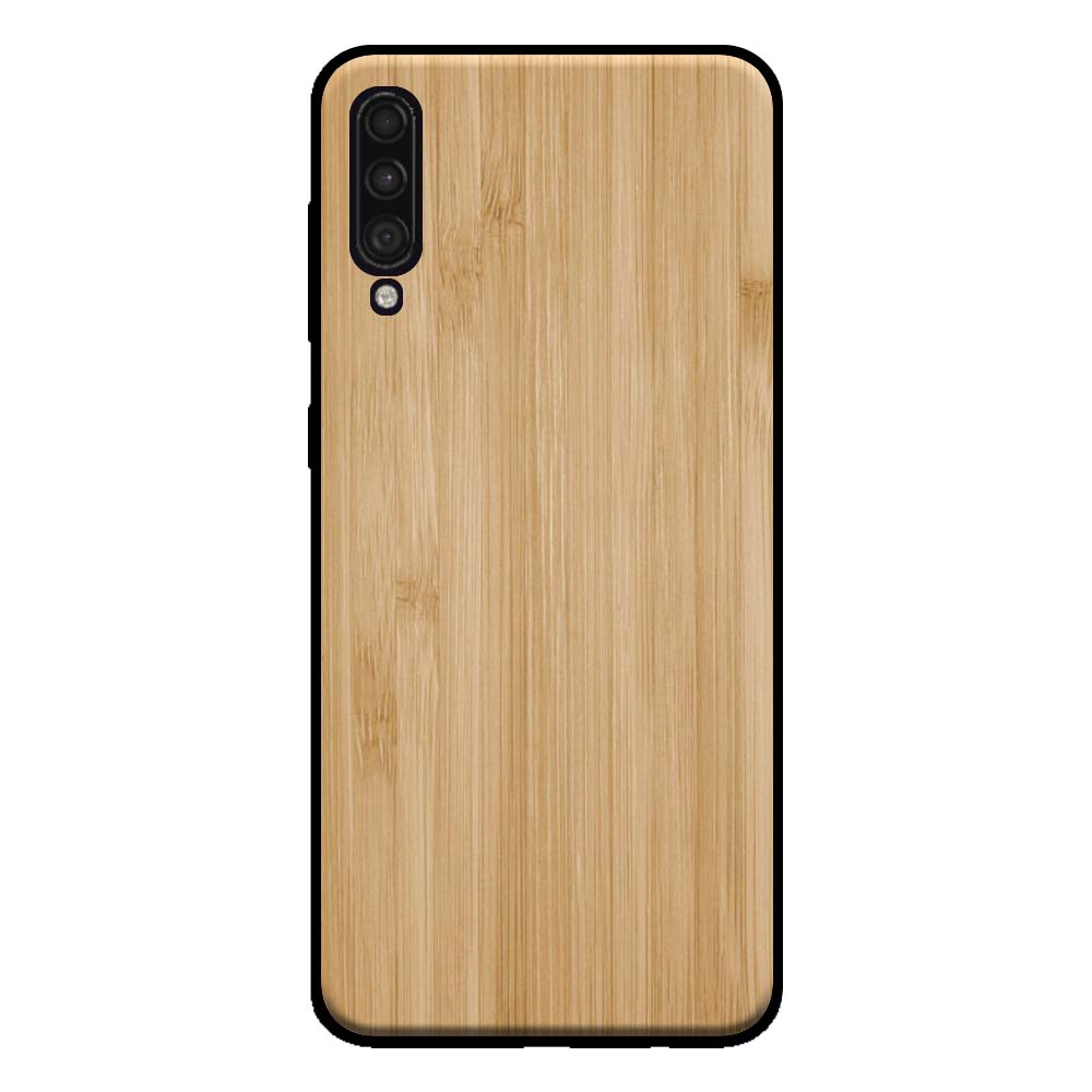 Telefoonhoesje voor Samsung Galaxy A50s
  met houten look - backcover bamboo kunsthout hoesje - Bruin