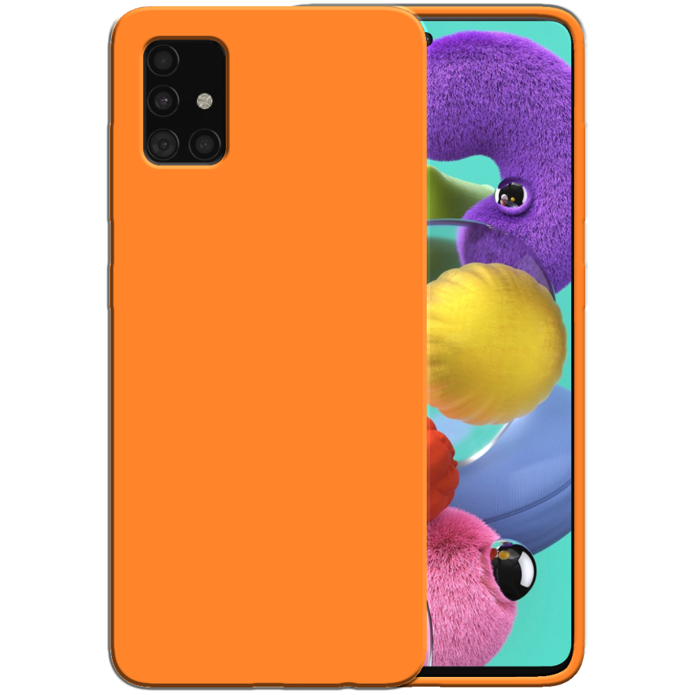 Siliconen hoesje voor Samsung Galaxy A51
  4G case met zachte binnenkant - Oranje