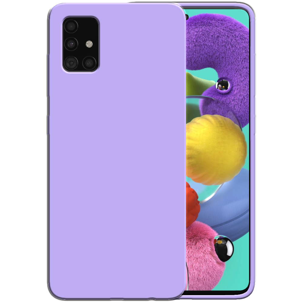 Siliconen hoesje voor Samsung Galaxy A51
  4G case met zachte binnenkant - Paars