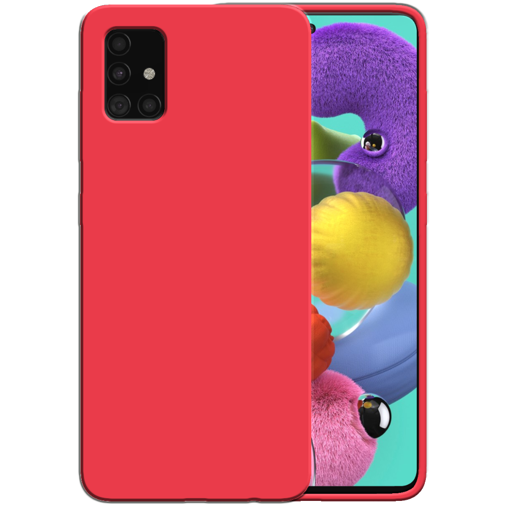 Siliconen hoesje voor Samsung Galaxy A51
  4G case met zachte binnenkant - Rood