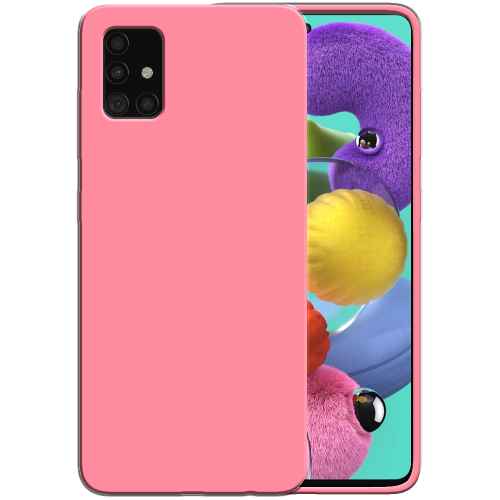 Siliconen hoesje voor Samsung Galaxy A51
  4G case met zachte binnenkant - Roze