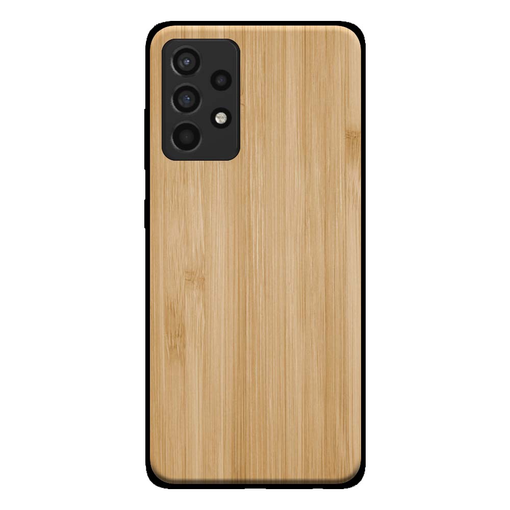 Telefoonhoesje voor Samsung Galaxy A52 5G
  met houten look - backcover bamboo kunsthout hoesje - Bruin