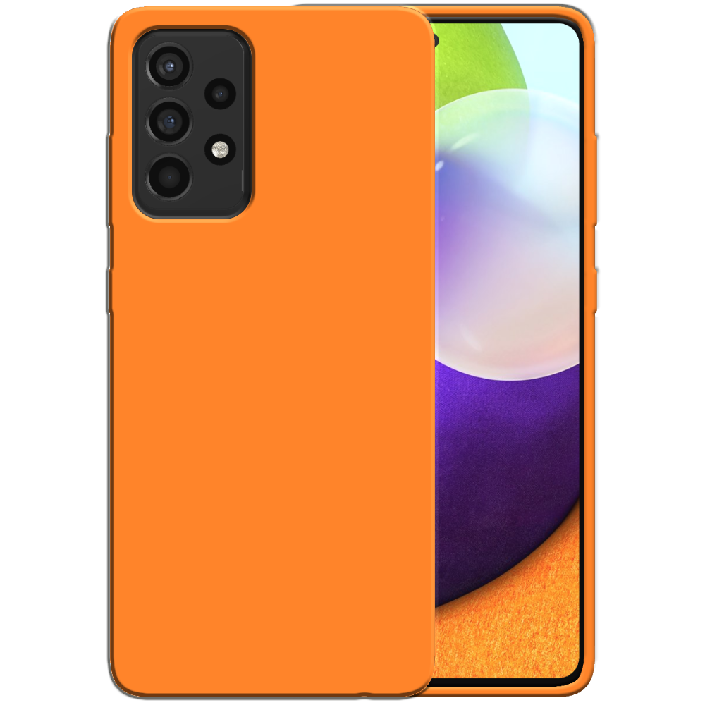 Siliconen hoesje voor Samsung Galaxy A52/
  A52 5G / A52s 5G case met zachte binnenkant - Oranje